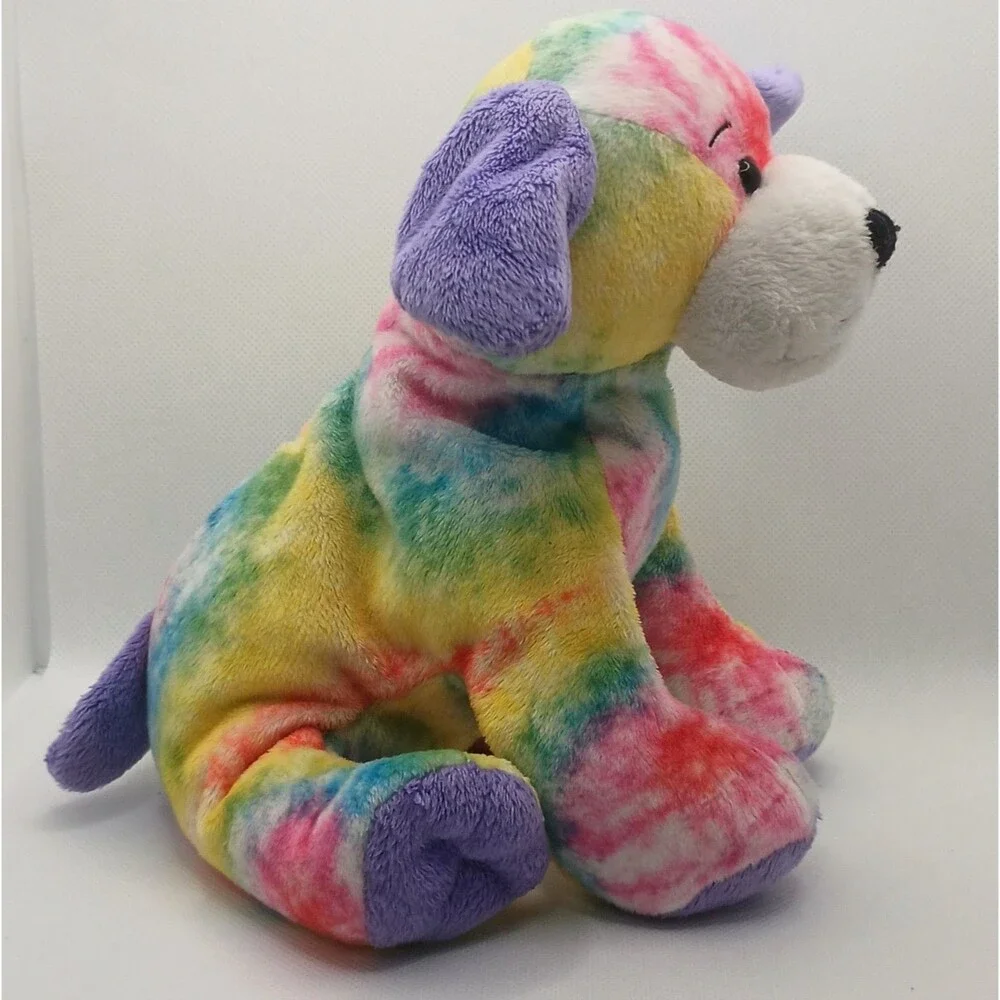 Ganz Webkinz Tie Dyed Puppy HM385 Stuffed Animal Toy Plush 8 In Retired No Code